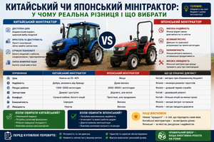 Китайський чи японський мінітрактор: у чому реальна різниця і що вибрати фото